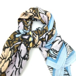 Blue border butterfly bird scarf