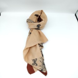 Brown butterfly bird scarf